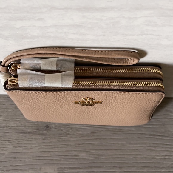 NWT Coach Double Corner Zip Wristlet - Picture 3 of 12
